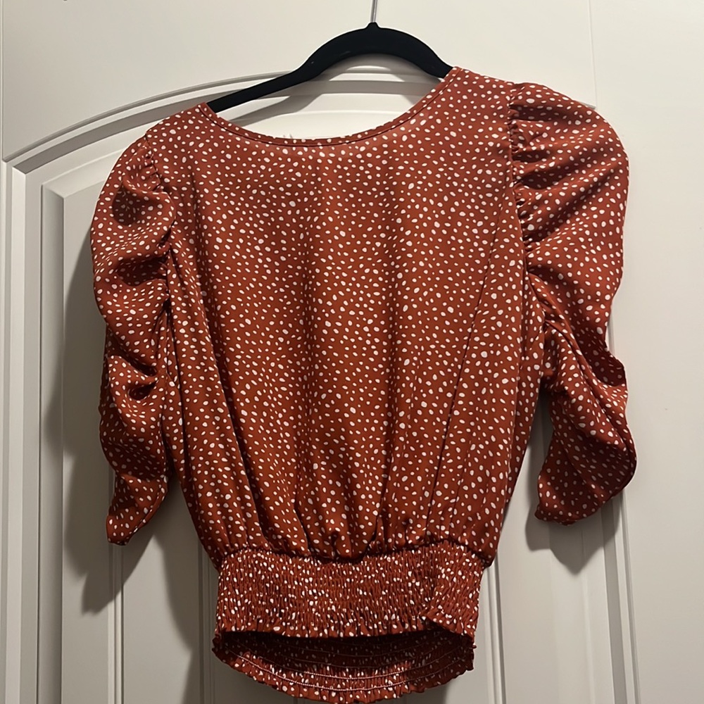 Polka dot dress top. Size small
